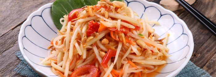 Som tam salade papaye Isan Thaïlande