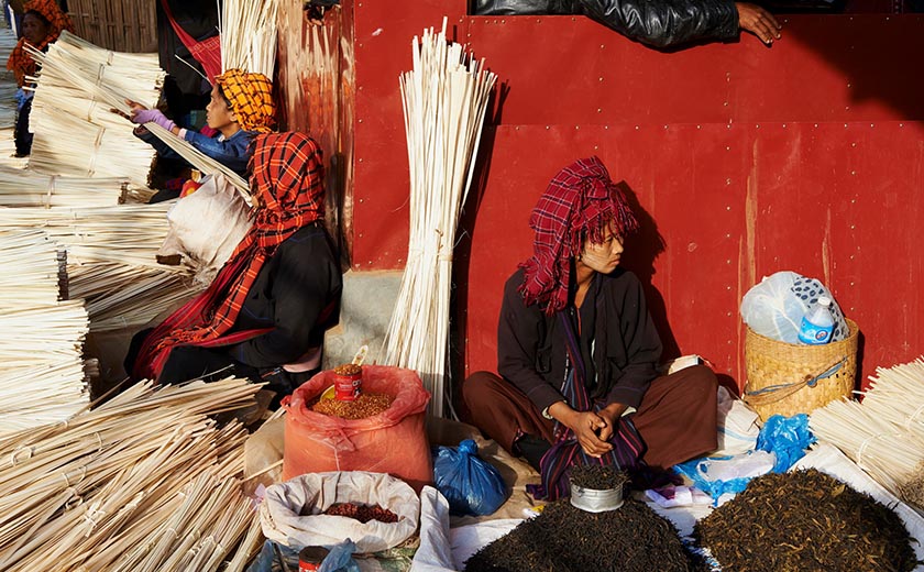 Marché en Birmanie