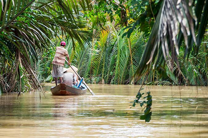 Delta du Mékong au Vietnam dan la région de Can Tho