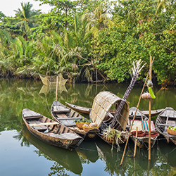 Barques sur le Delta du Mékong, Vietnam