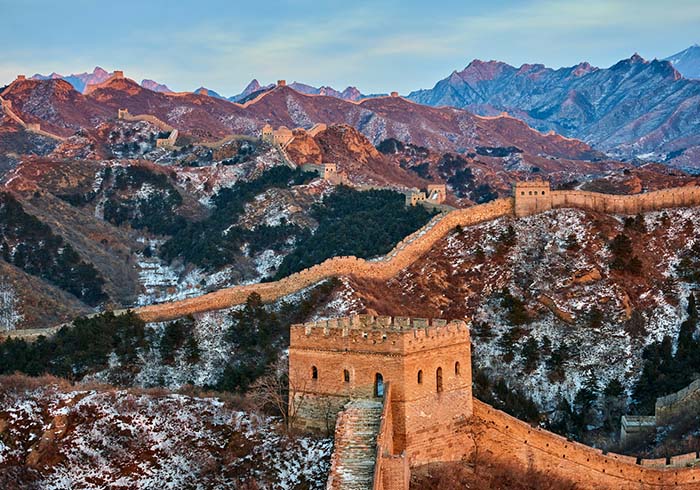 Tronçon de la grande muraille de Chine entre Jinshanling et Simatai