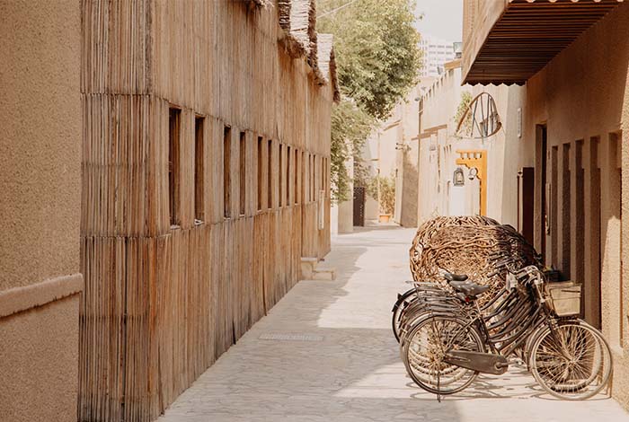 Vélos dans le centre historique de Dubaï