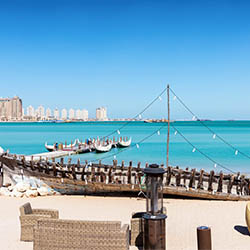 Plage de Katara au Qatar