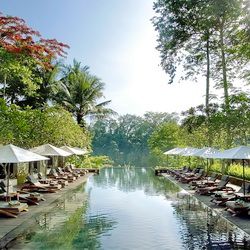 Piscine à débordement du Maya Ubud Resort & Spa à Ubud