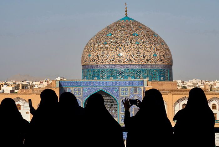 Dôme de la mosquée de Sheikh à Ispahan en Iran