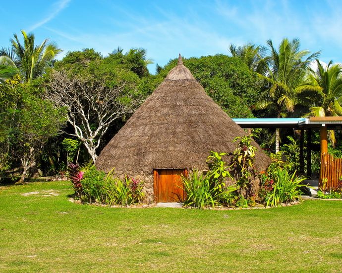 Maison traditionnelle à Lifou, Nouvelle-Calédonie