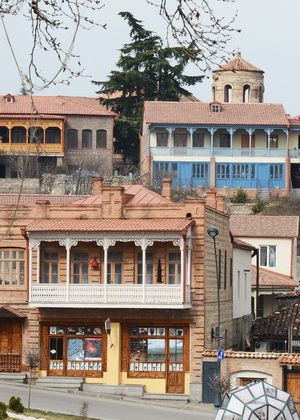 Maison typique de la ville de Telavi, Géorgie