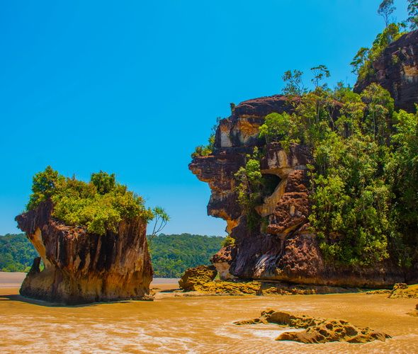Paysage du parc national Bako à Sarawak, Malaisie
