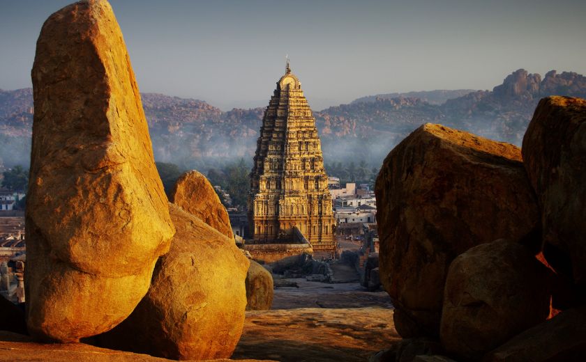 Le temple d'Hampi en Inde