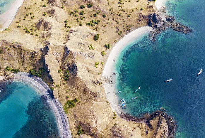 Ile de Padar vue du ciel, Indonésie