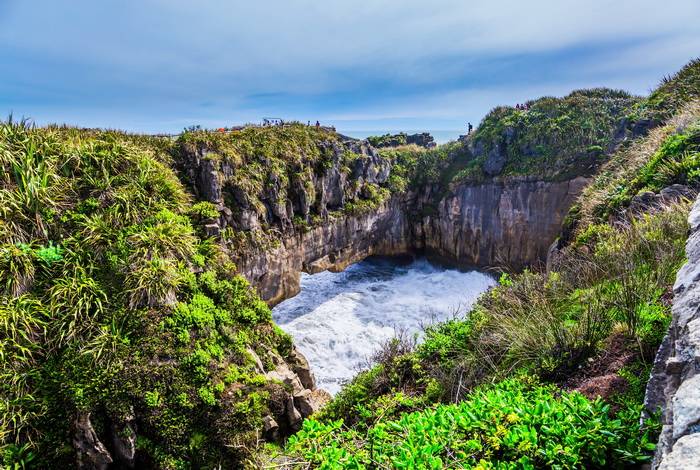 Piscine naturelle à Pancake Rocks, Nouvelle-Zélande