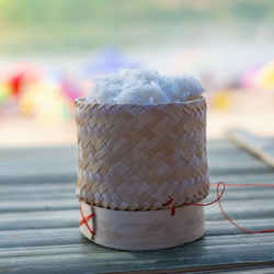 panier de riz gluant au Laos