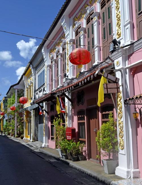 Ruelle aux maisons colorées, Phuket Town, Thaïlande