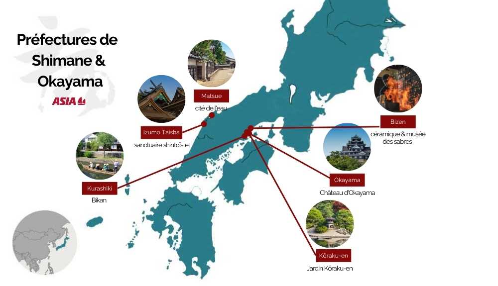 Prefecture de Shimane et d'Okayama