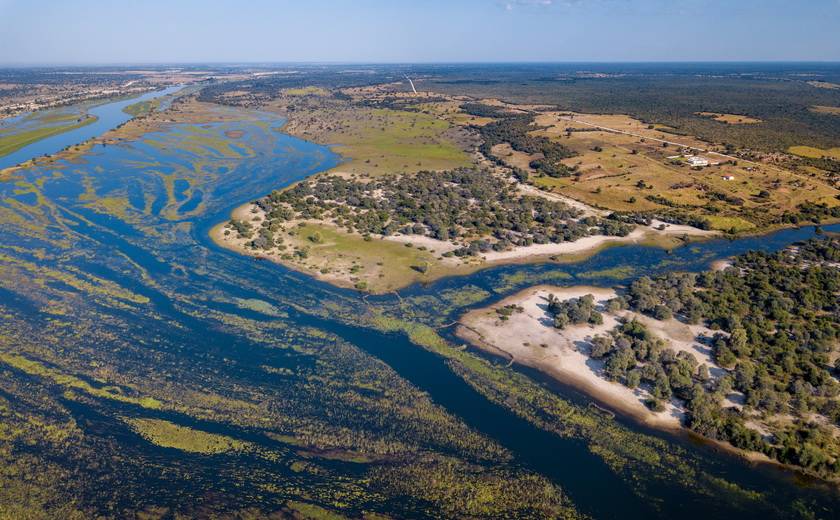 Le fleuve Okavango en Afrique du Sud