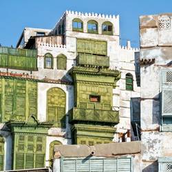 Djeddah, quartier Al Badad, maisons traditionnelles, Arabie soudite