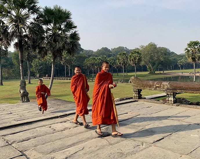 Moines, Angkor, Siem Reap, Cambodge