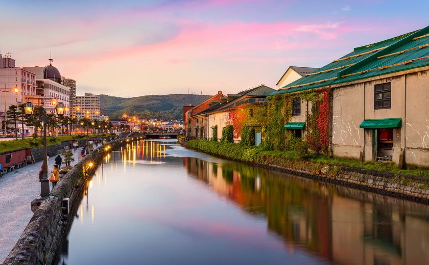 Le canal Otaru à Hokkaido au Japon