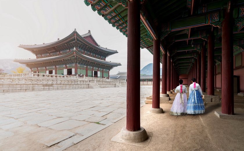 Le palais Gyeongbok à Séoul en Corée du Sud